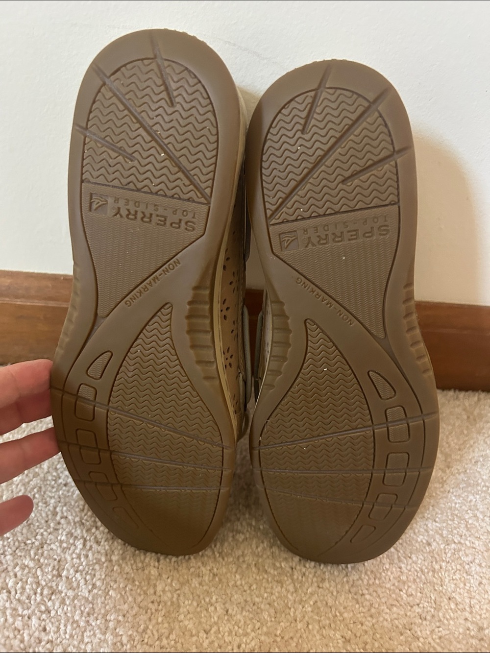 Sperry Tan Perforated Leather Classic Boat Loafers - Picture 4 of 4